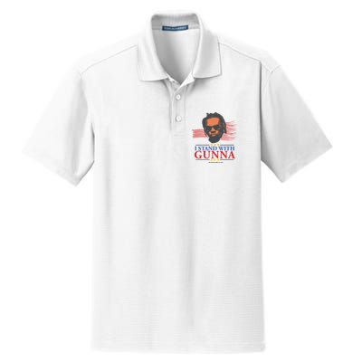 I Stand With Gunna He Didn’t Tell On Me Dry Zone Grid Polo