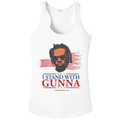 I Stand With Gunna He Didn’t Tell On Me Ladies PosiCharge Competitor Racerback Tank