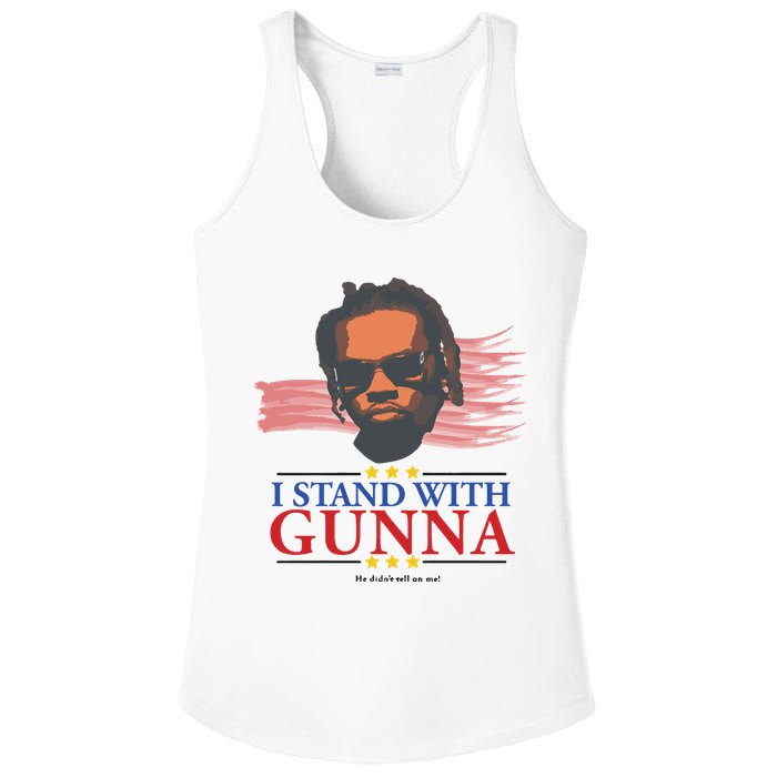 I Stand With Gunna He Didn’t Tell On Me Ladies PosiCharge Competitor Racerback Tank