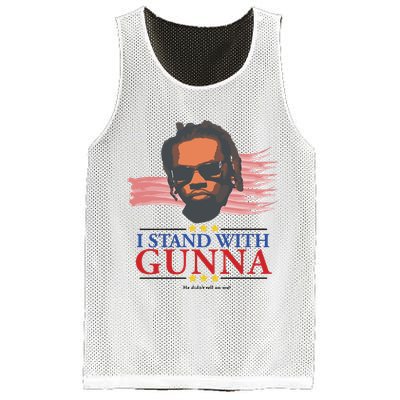 I Stand With Gunna He Didn’t Tell On Me Mesh Reversible Basketball Jersey Tank