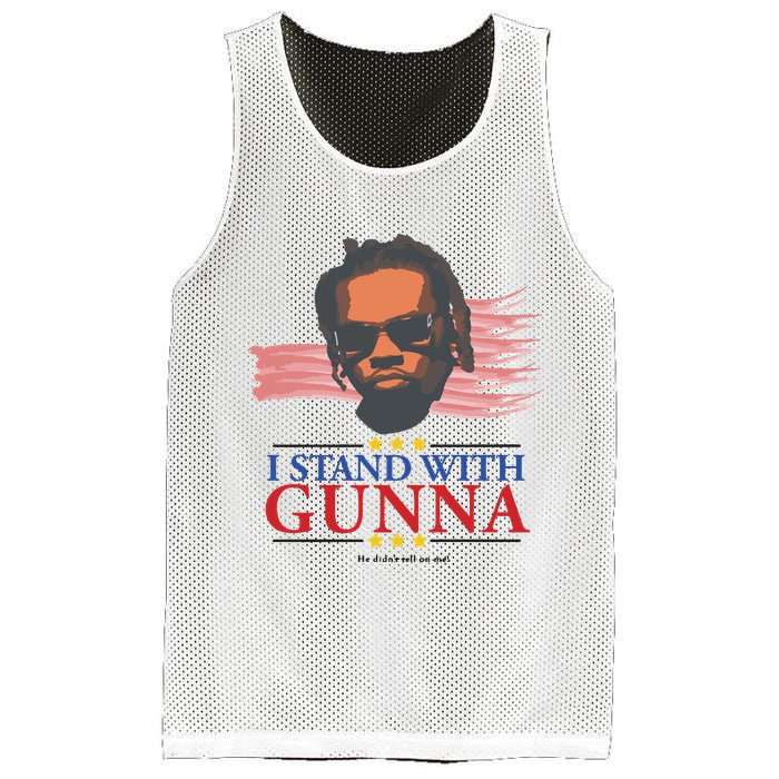 I Stand With Gunna He Didn’t Tell On Me Mesh Reversible Basketball Jersey Tank