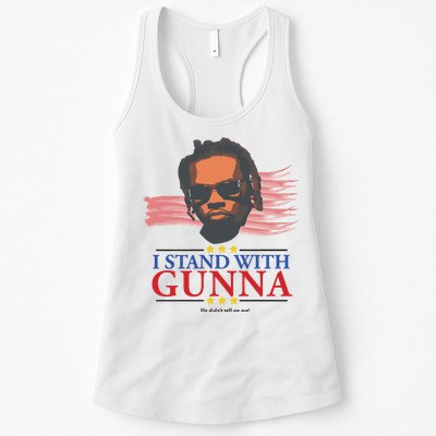 I Stand With Gunna He Didn’t Tell On Me Womens Tank Top