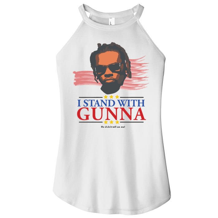 I Stand With Gunna He Didn’t Tell On Me Women's Perfect Tri Rocker Tank