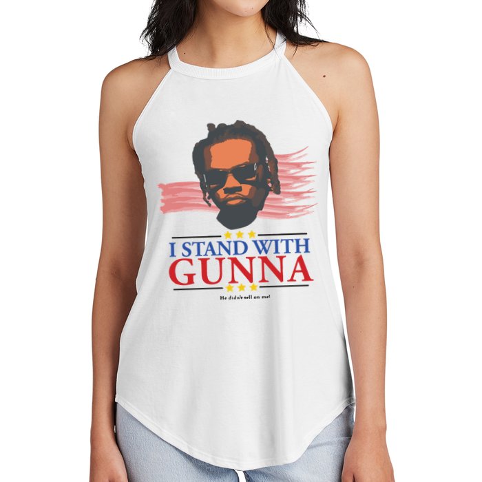 I Stand With Gunna He Didn’t Tell On Me Women's Perfect Tri Rocker Tank