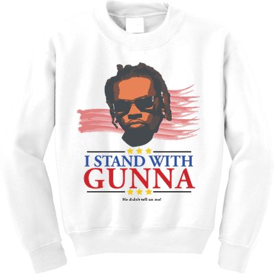 I Stand With Gunna He Didn’t Tell On Me Kids Sweatshirt