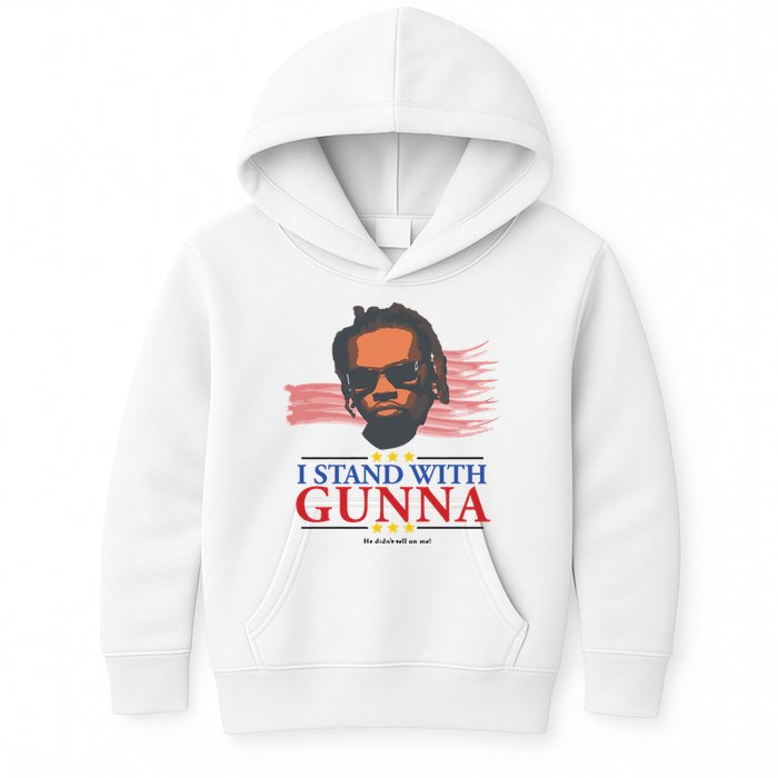 I Stand With Gunna He Didn’t Tell On Me Kids Hoodie