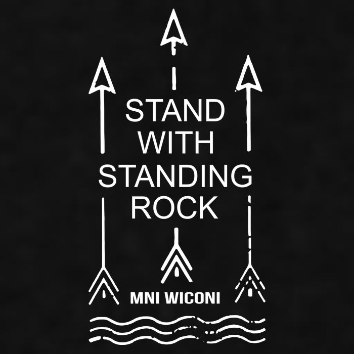 I Stand With Standing Rock Ladies PosiCharge Tri-Blend Wicking Tank