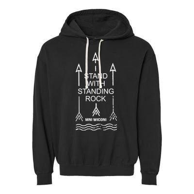 I Stand With Standing Rock Garment-Dyed Fleece Hoodie