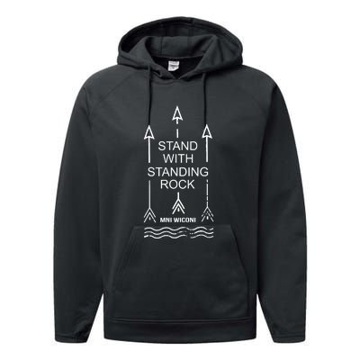 I Stand With Standing Rock Performance Fleece Hoodie