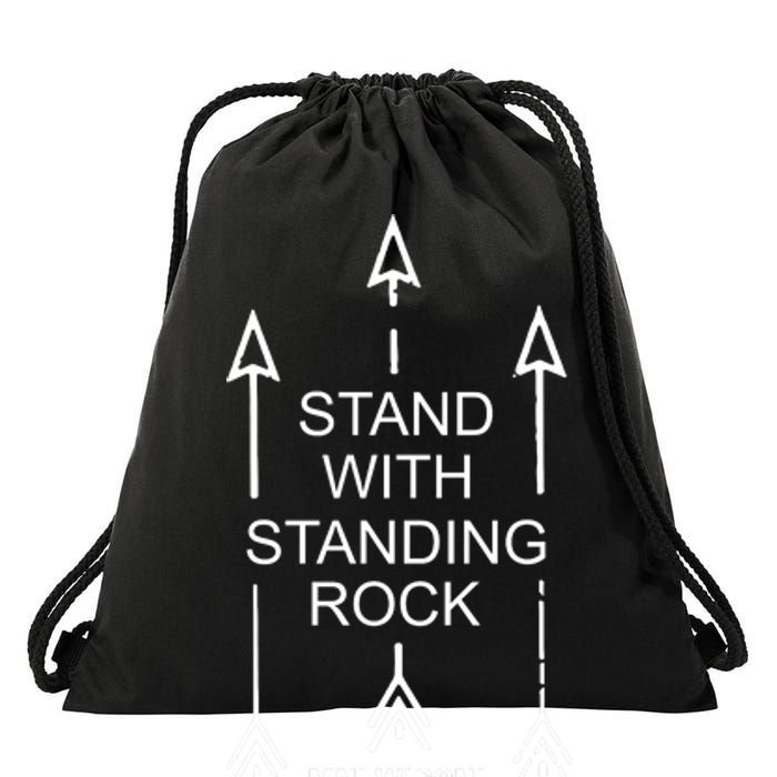 I Stand With Standing Rock Drawstring Bag