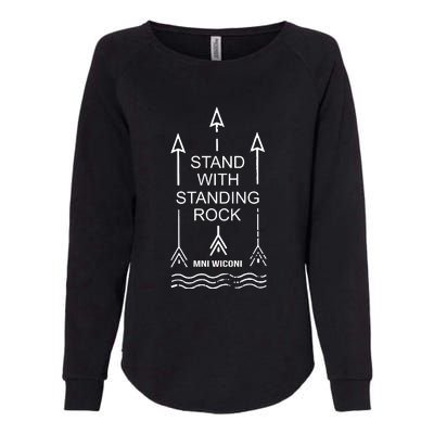 I Stand With Standing Rock Womens California Wash Sweatshirt