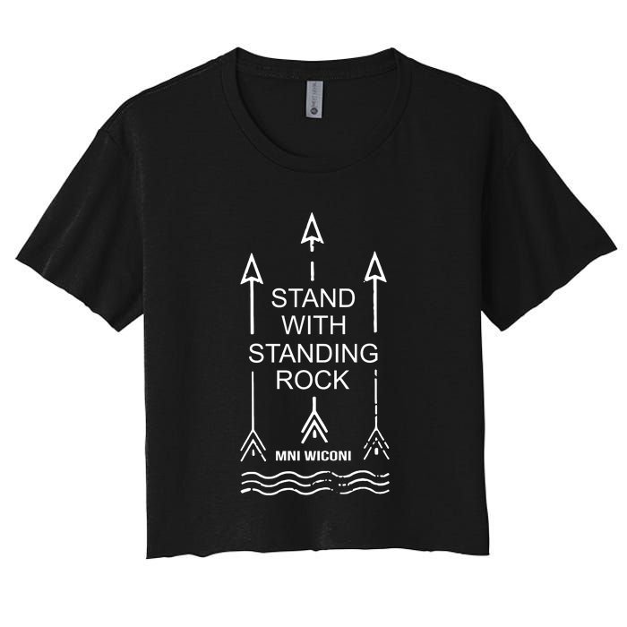 I Stand With Standing Rock Women's Crop Top Tee