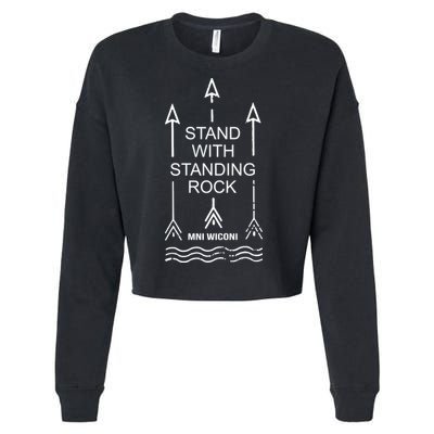 I Stand With Standing Rock Cropped Pullover Crew