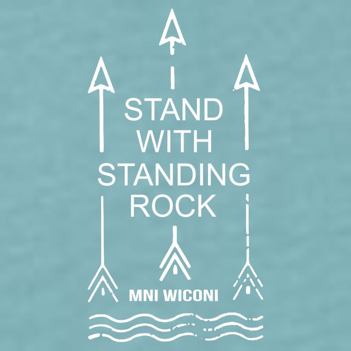 I Stand With Standing Rock Sueded Cloud Jersey T-Shirt