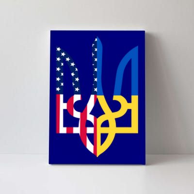 I Stand With Ukraine Flag Emblem I Stand For Ukraine Usaflag Gift Canvas