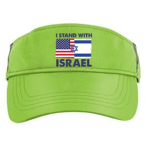 I Stand With Israel Usa Flag Adult Drive Performance Visor