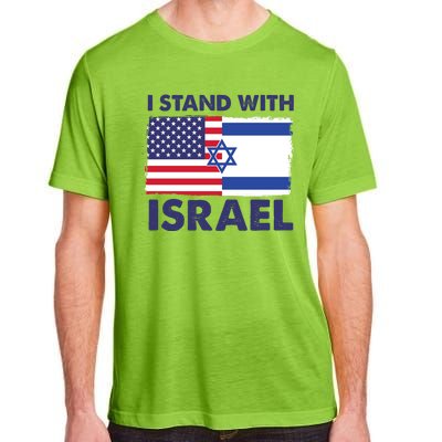 I Stand With Israel Usa Flag Adult ChromaSoft Performance T-Shirt