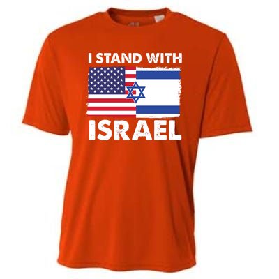 I Stand With Israel Usa Flag Cooling Performance Crew T-Shirt