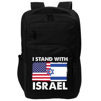 I Stand With Israel Usa Flag Impact Tech Backpack