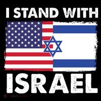 I Stand With Israel Usa Flag Flatbill Hat