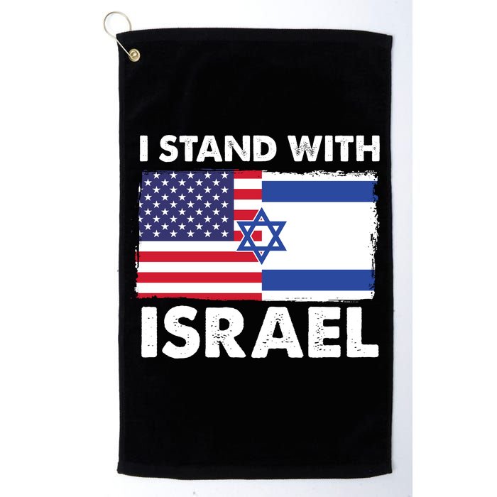 I Stand With Israel Usa Flag Golf Towel