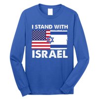 I Stand With Israel Usa Flag Long Sleeve Shirt