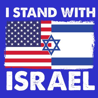 I Stand With Israel Usa Flag T-Shirt