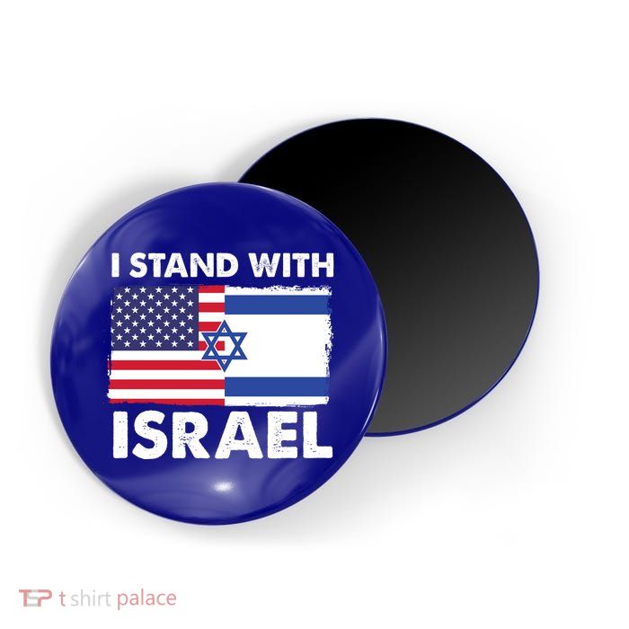 I Stand With Israel Usa Flag Magnet