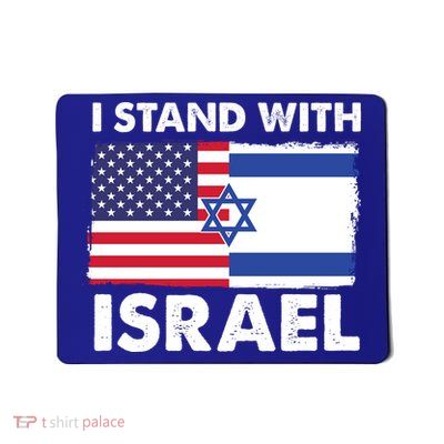 I Stand With Israel Usa Flag Mousepad