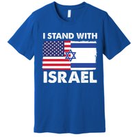 I Stand With Israel Usa Flag Premium T-Shirt
