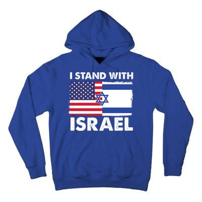 I Stand With Israel Usa Flag Tall Hoodie