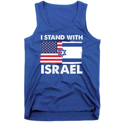 I Stand With Israel Usa Flag Tank Top