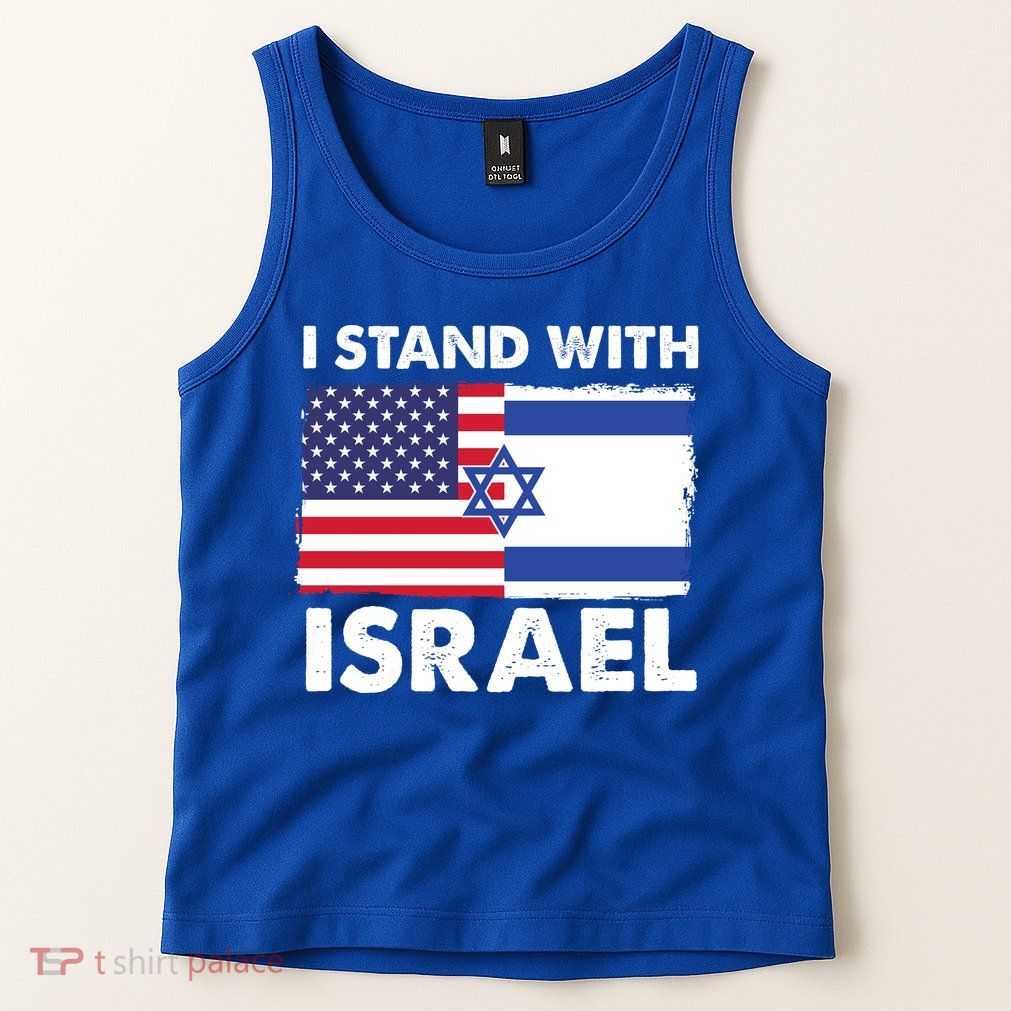 I Stand With Israel Usa Flag Tank Top