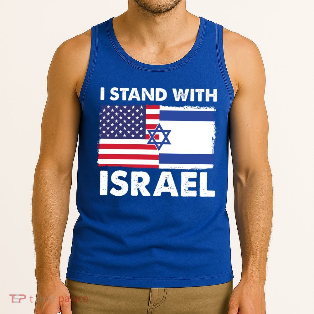 I Stand With Israel Usa Flag Tank Top