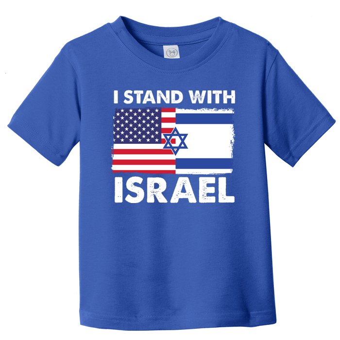 I Stand With Israel Usa Flag Toddler T-Shirt