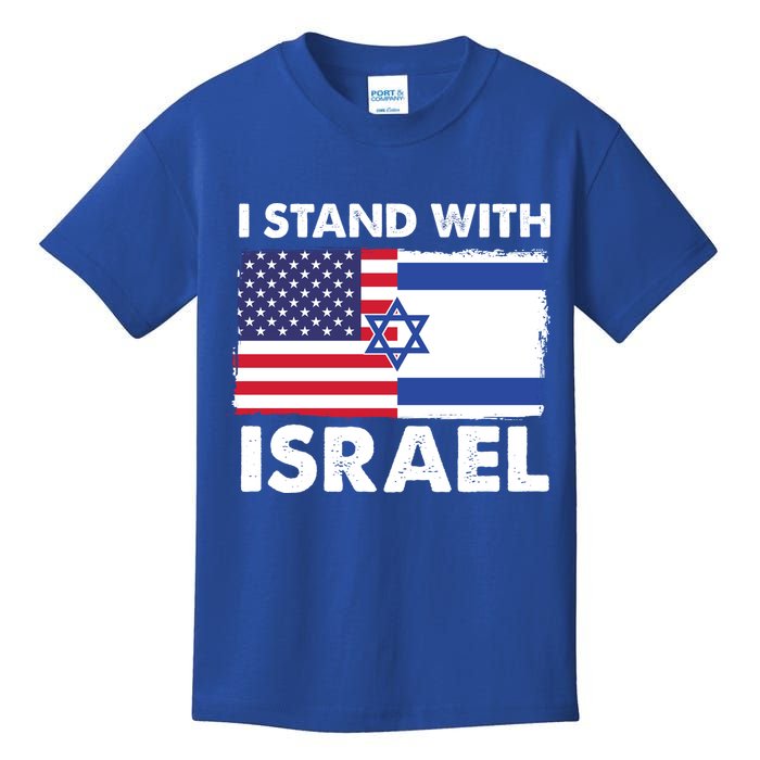 I Stand With Israel Usa Flag Kids T-Shirt