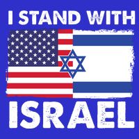 I Stand With Israel Usa Flag Kids T-Shirt