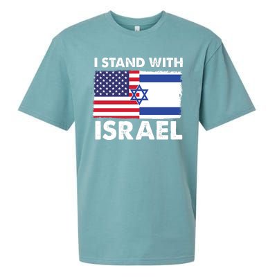 I Stand With Israel Usa Flag Sueded Cloud Jersey T-Shirt