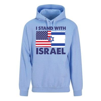 I Stand With Israel Usa Flag Unisex Surf Hoodie