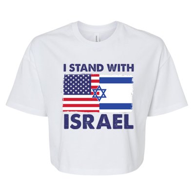 I Stand With Israel Usa Flag Bella+Canvas Jersey Crop Tee