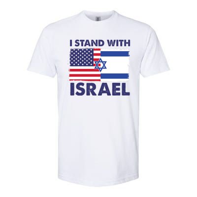 I Stand With Israel Usa Flag Softstyle CVC T-Shirt