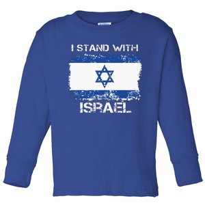 I Stand With Israel Support Israel Love Israeli Brotherhood Toddler Long Sleeve Shirt