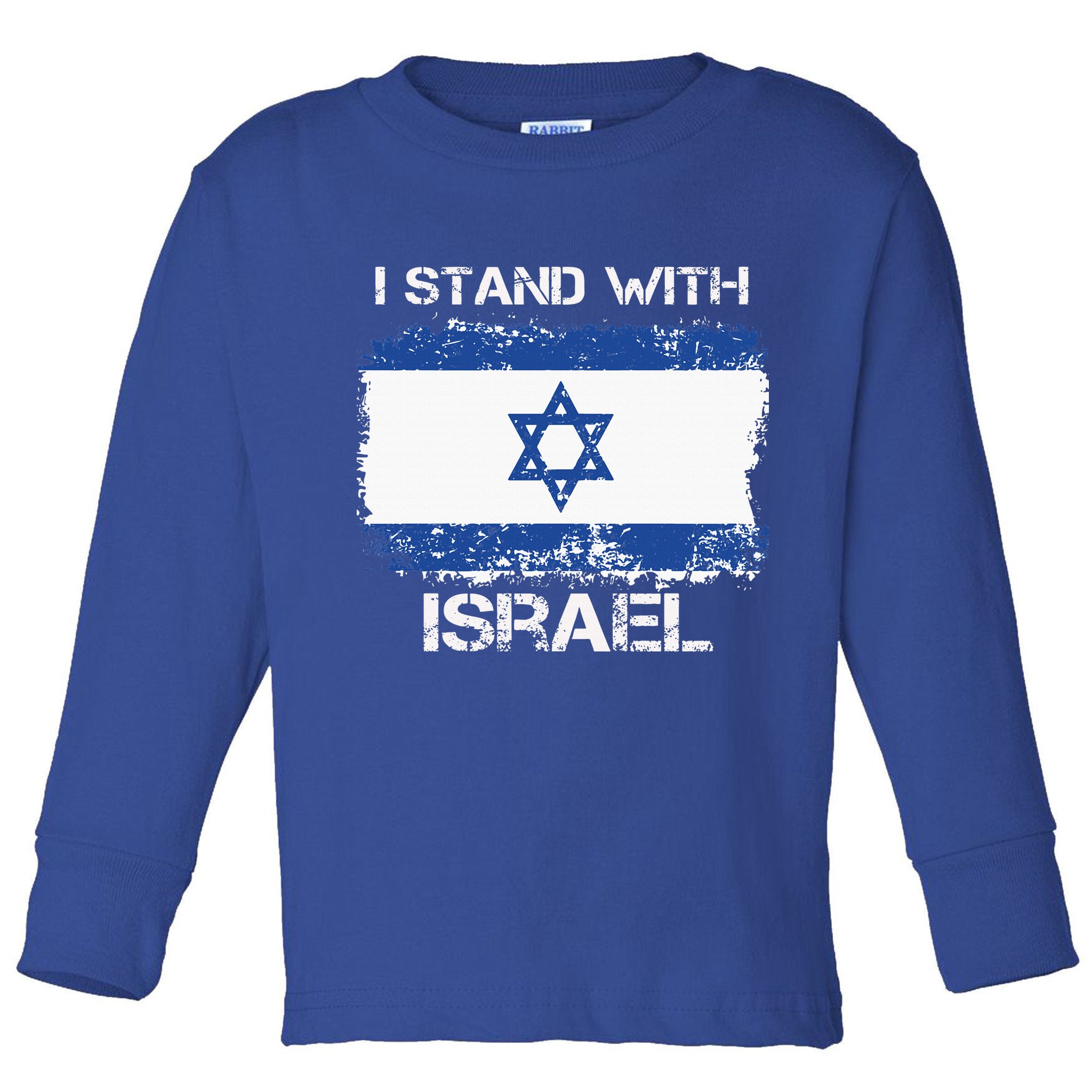 I Stand With Israel Support Israel Love Israeli Brotherhood Toddler Long Sleeve Shirt