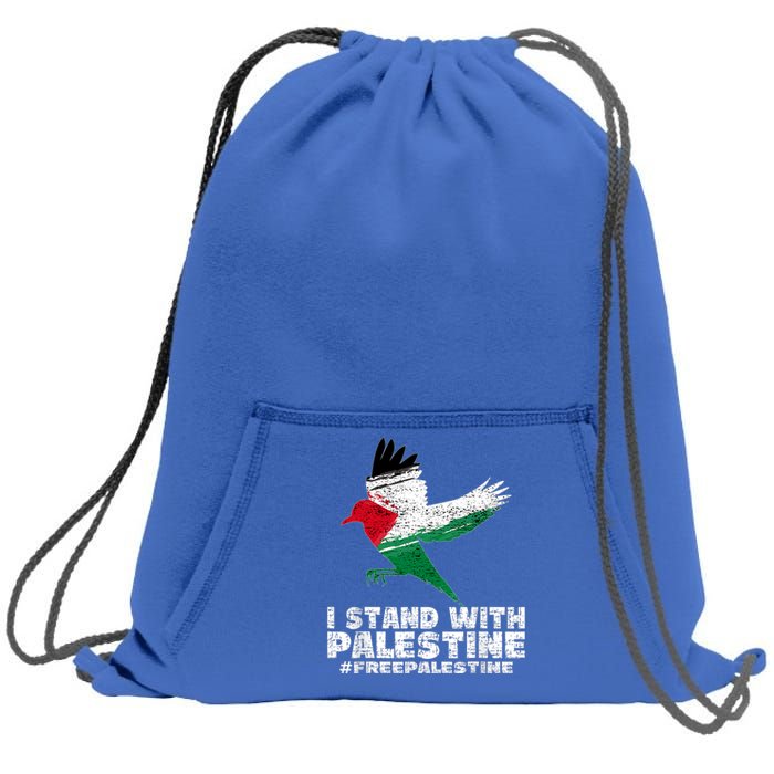 I Stand With Palestine For Their Freedom Free Palestine Sweatshirt Cinch Pack Bag