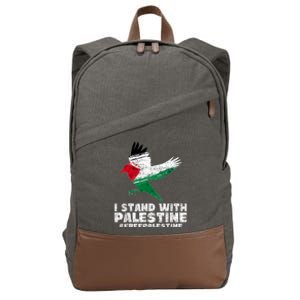 I Stand With Palestine For Their Freedom Free Palestine Cotton Canvas Backpack