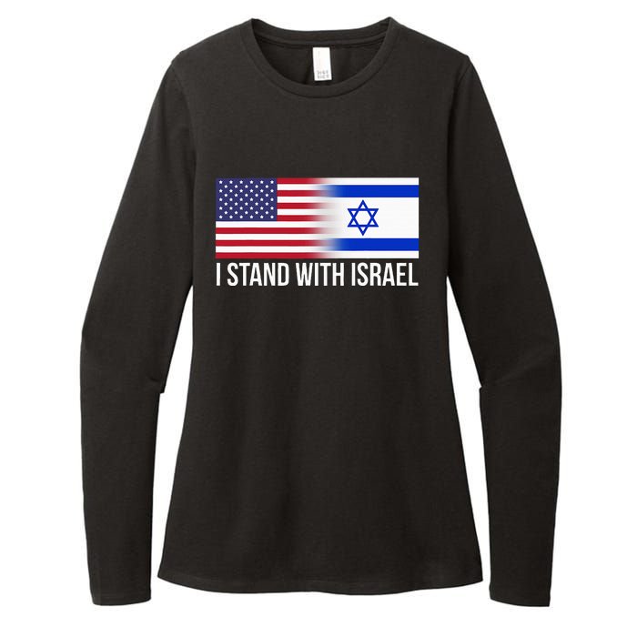 I Stand With Israel Usa Israeli Flag Jewish Womens CVC Long Sleeve Shirt