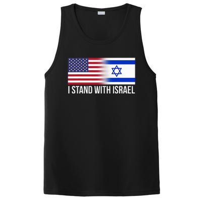 I Stand With Israel Usa Israeli Flag Jewish PosiCharge Competitor Tank