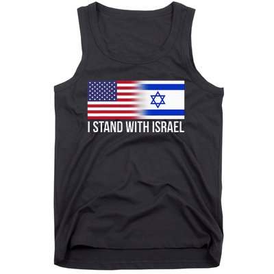 I Stand With Israel Usa Israeli Flag Jewish Tank Top