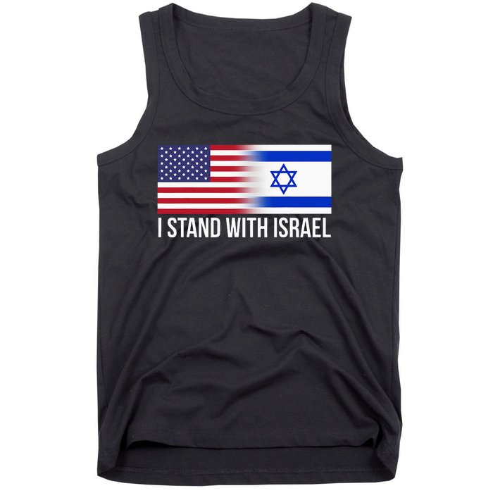 I Stand With Israel Usa Israeli Flag Jewish Tank Top