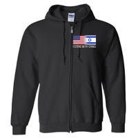 I Stand With Israel Usa Israeli Flag Jewish Full Zip Hoodie